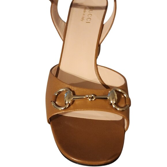 GUCCI Marmont Leather Block Heel Sandals – Made in Italy 🇮🇹 - Picture 11 of 16